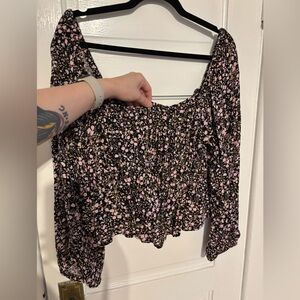 J. Crew Puff Sleeve Smocked Blouse